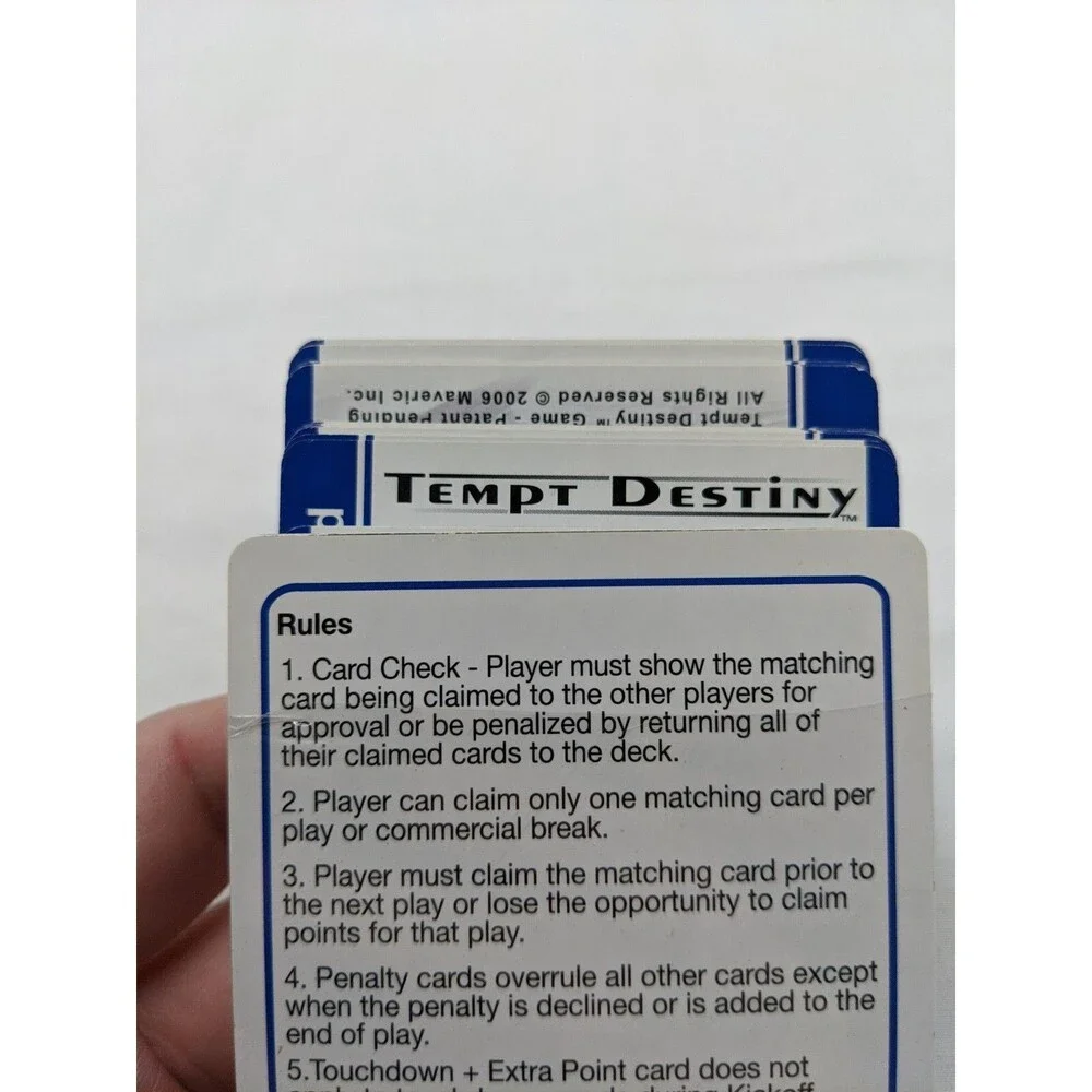 Tempt Destiny Football Edition Cards